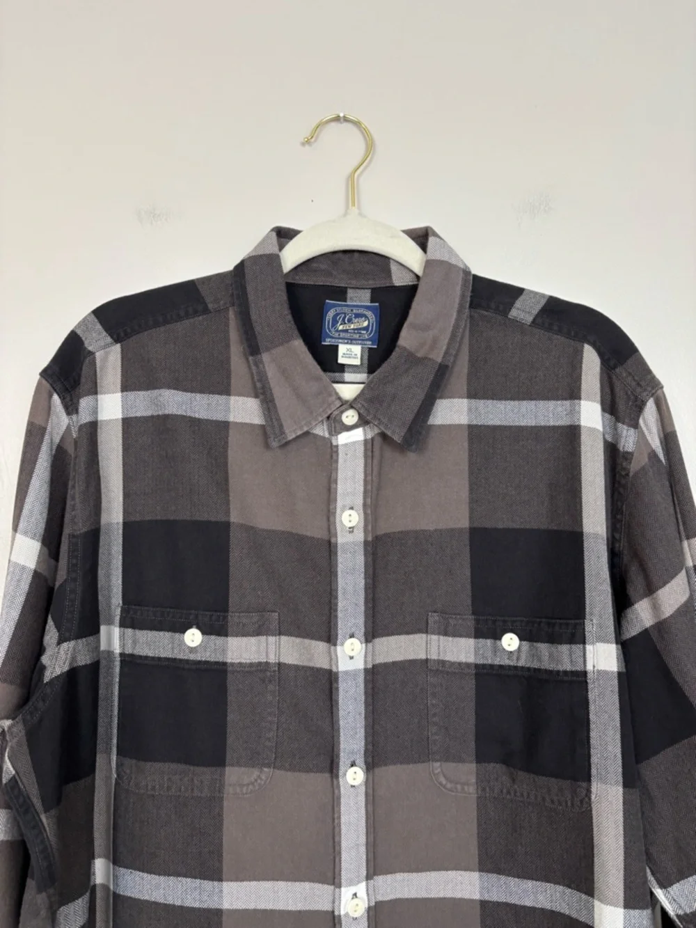 J Crew New York Shirt Mens XL Sportsman Outfitter Long Sleeve Button Front Plaid